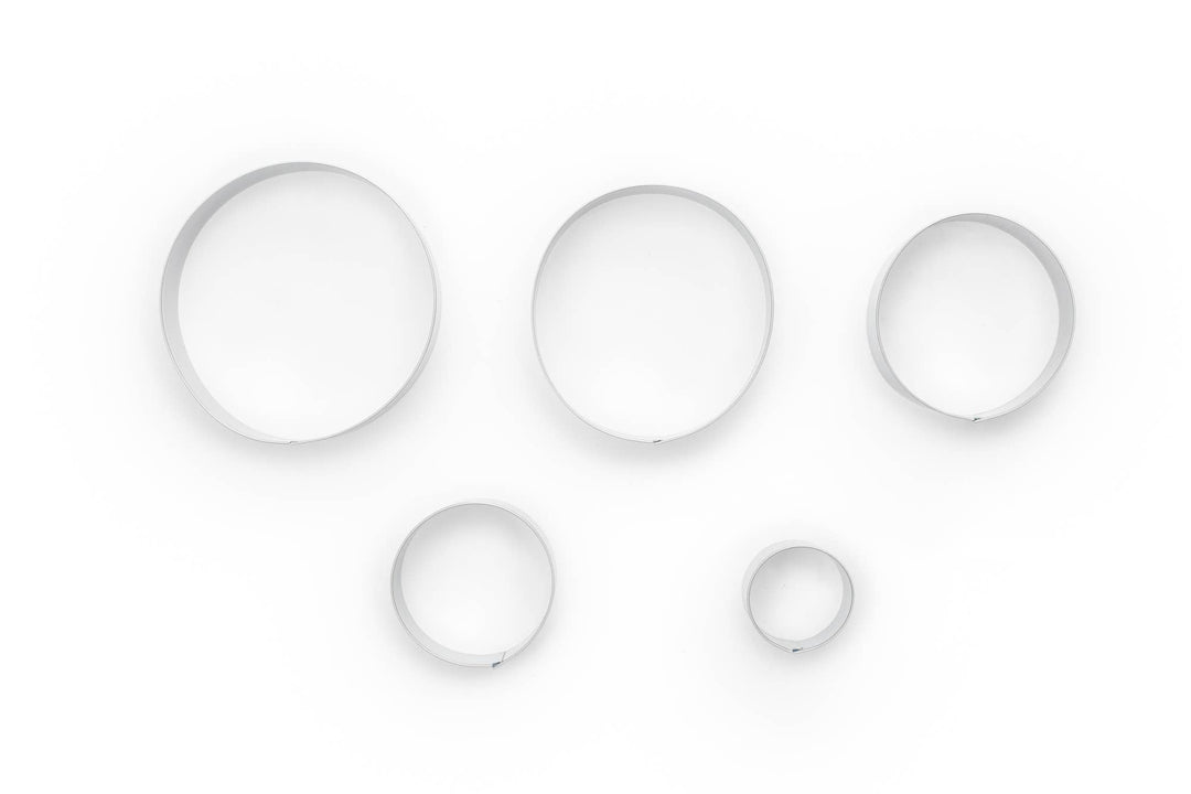 Fox Run Circle Cookie Cutter Set, 5-Piece, 1.5” to 3.5”