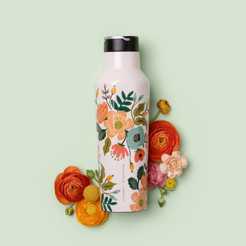 Sport Canteen - 20oz Rifle Paper - Gloss Cream Lively Floral