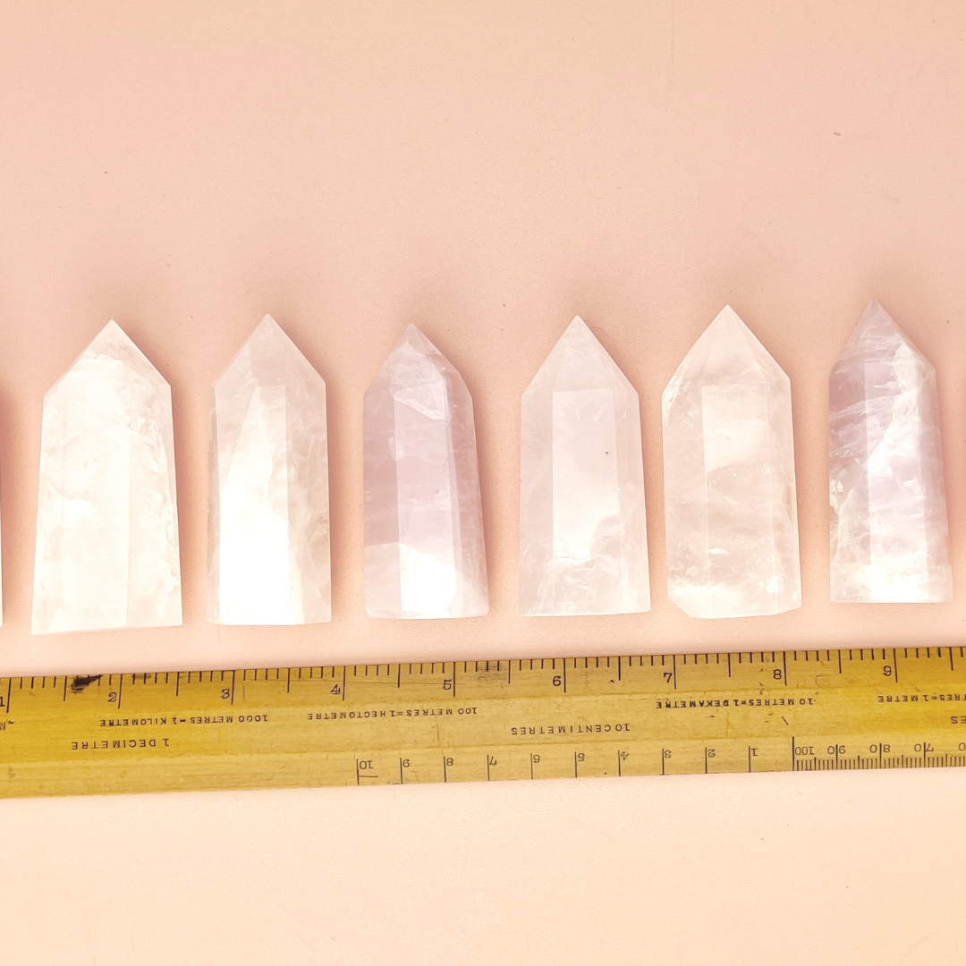 Natural Rose Quartz Crystal Point Spiritual Stone