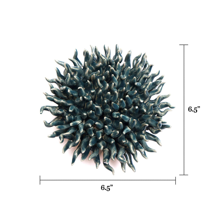 Ceramic Flower &amp; Faux Succulent Collection 12: Medium Light Blue