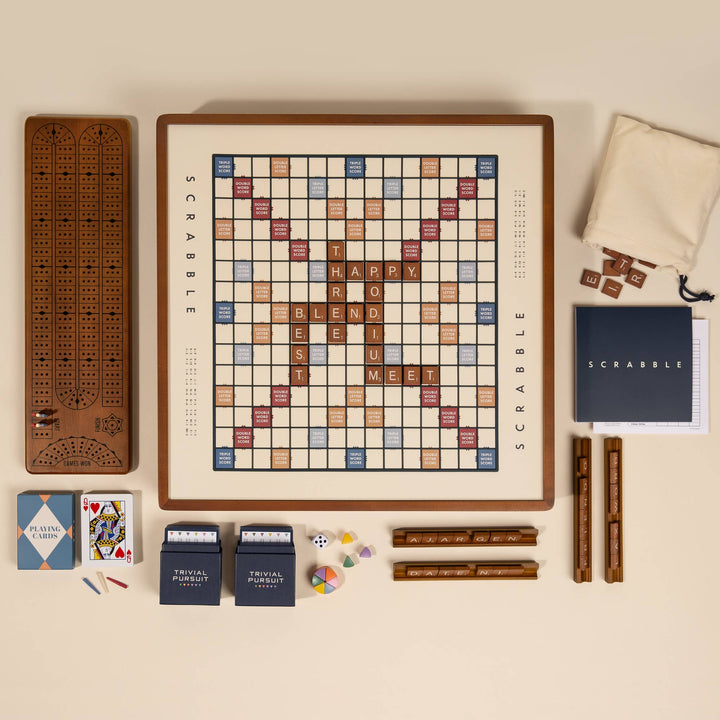 3-in-1 Game Collection: Scrabble, Trivial Pursuit &amp; Cribbage