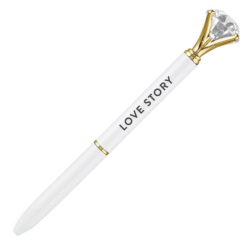 Wood Box with Gem Pen - Love Story