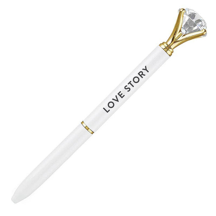 Wood Box with Gem Pen - Love Story