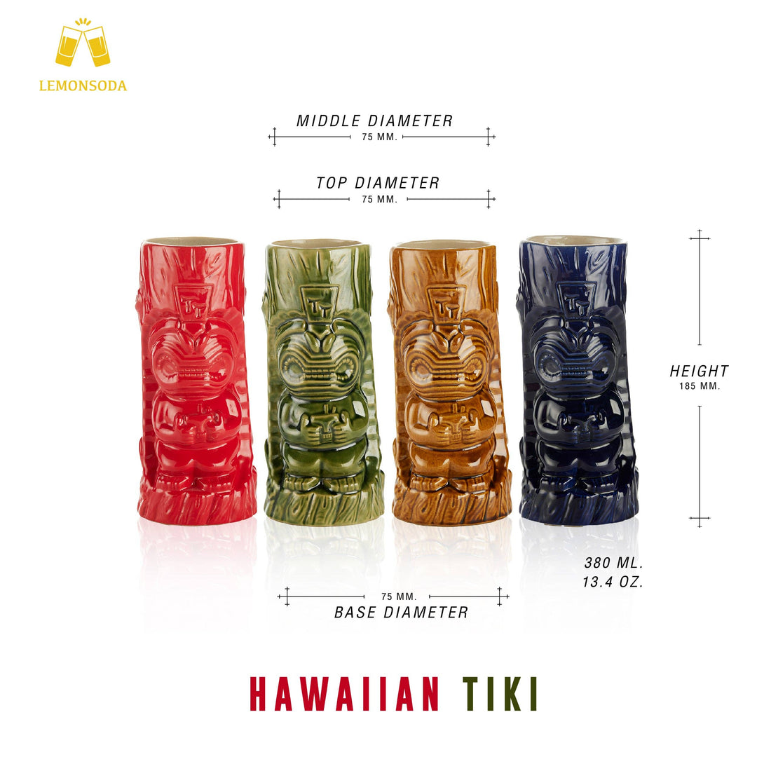 Ceramic Hawaiian Tiki Glasses (1pc)