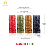 Ceramic Hawaiian Tiki Glasses (1pc)
