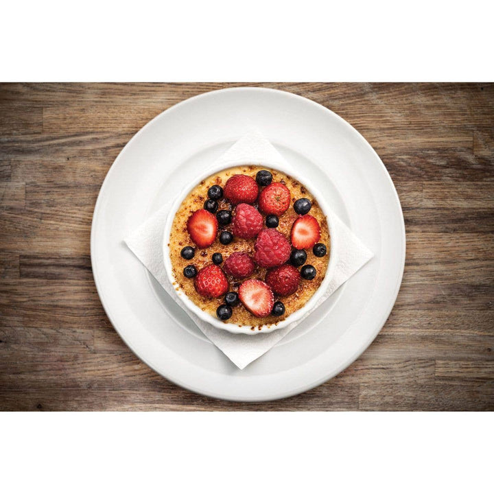 Porcelain Creme Brulee Dish – 5in Round Fluted Ramekin