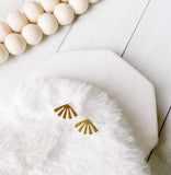Mini Gold Sunburst Stud Earrings