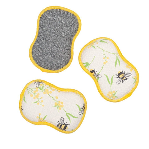 RE:usable Sponges (Set of 3) "Bumblebee Yellow"
