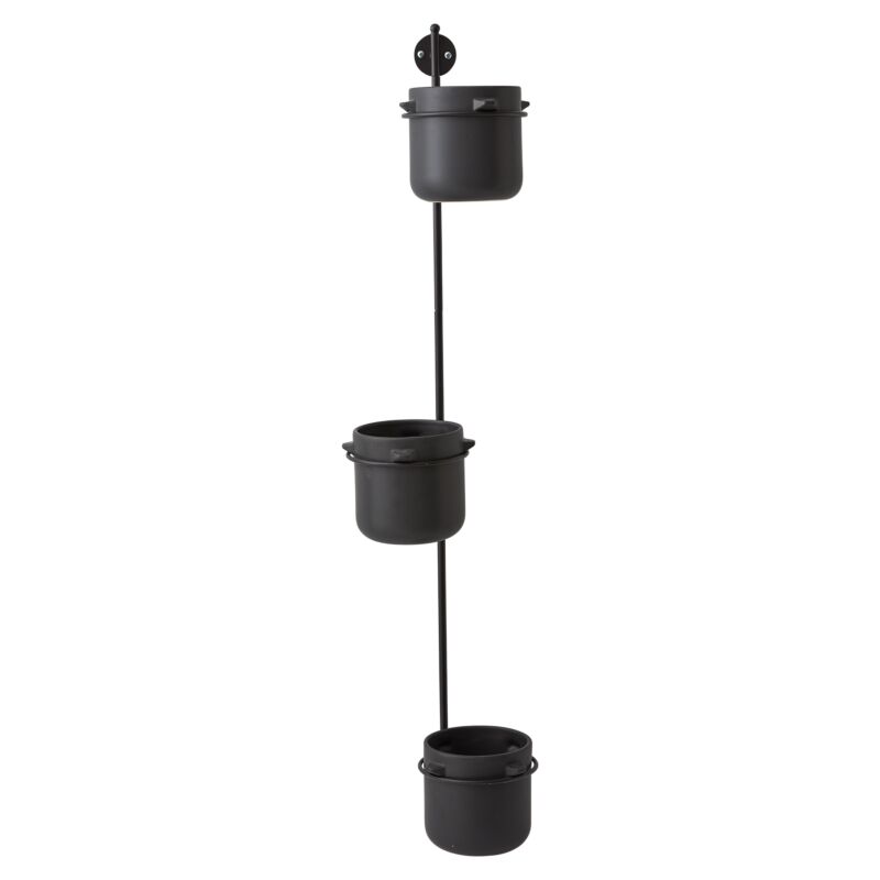 Cera Hanging Pots Trio with Wall Mount