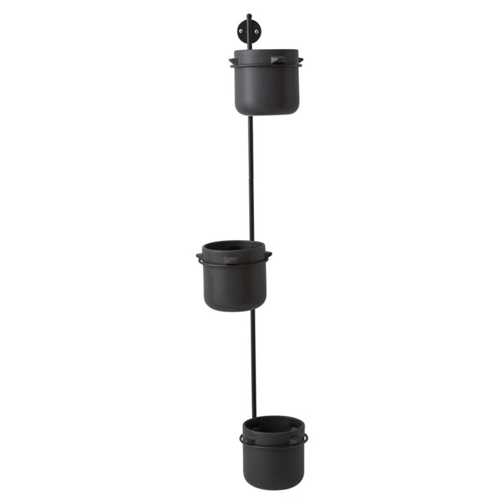 Cera Hanging Pots Trio with Wall Mount
