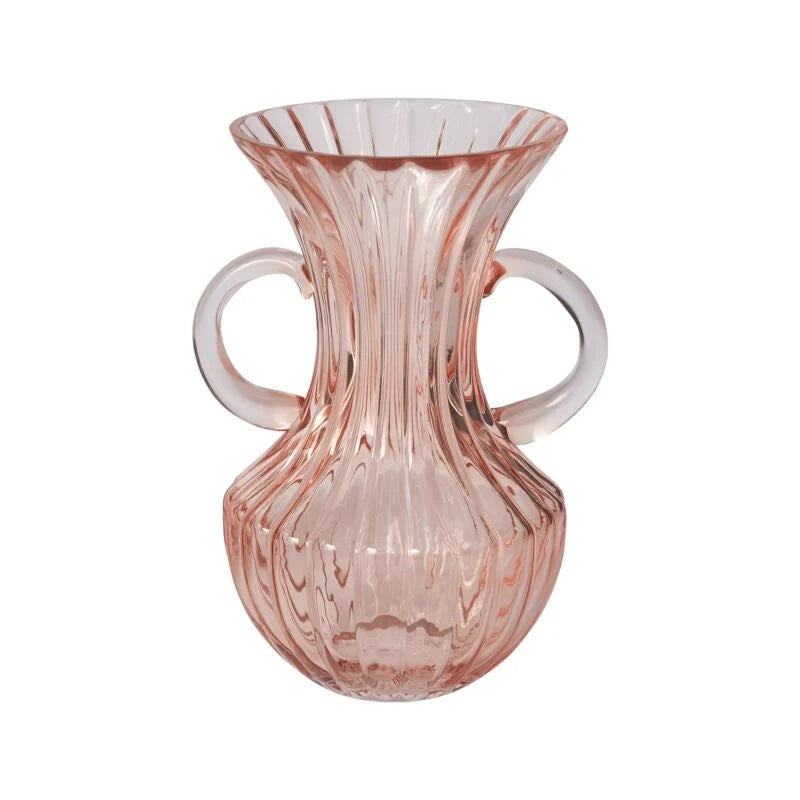 Pink Mouth Blown Glass "Melody" Vase
