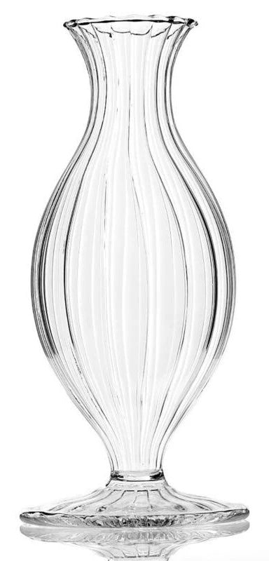 Hand Blown Clear Glass Boutique Vase
