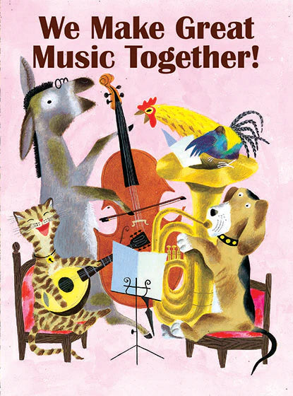 "We Make Great Music" Animal Friends - Friendship Greeting Card