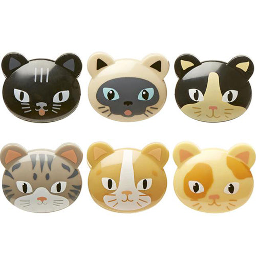 Set of 6 Cat Bag Clips