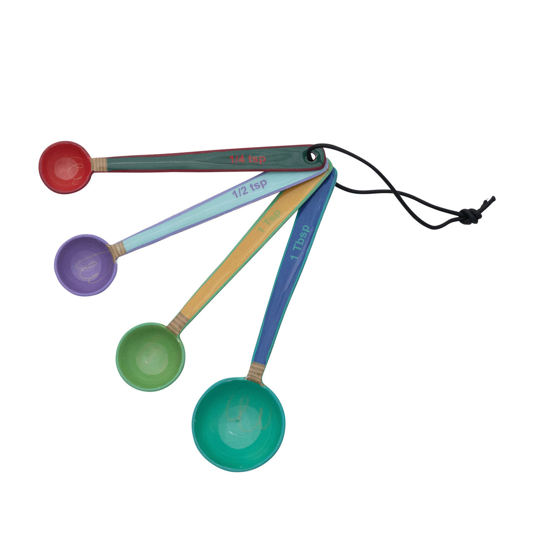 Colorful Enameled Stainless Steel Measuring Spoons