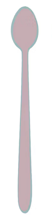 Enameled Stainless Steel Cocktail Spoon