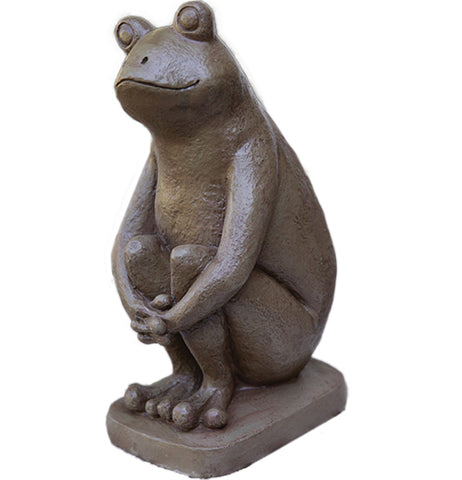 Cheerful Frog Garden Statue