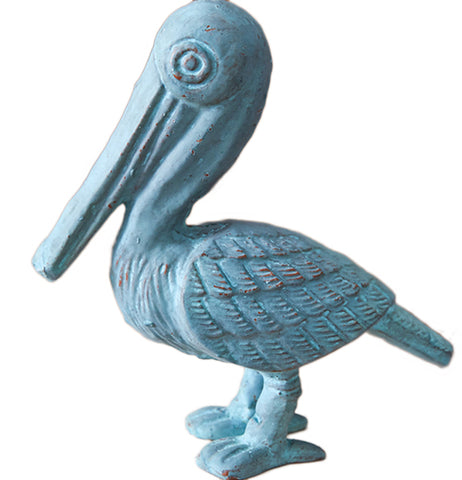 Verdigris Pelican Figurine