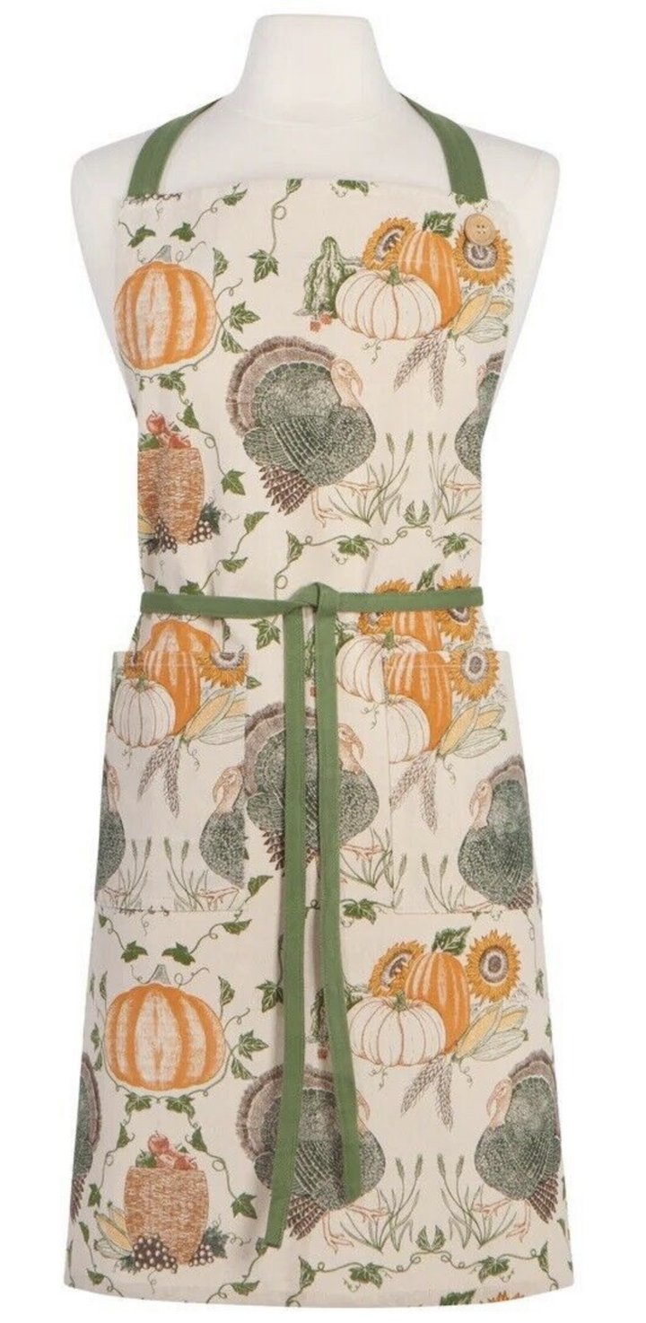 THANKSGIVING Cornucopia Spruce Apron