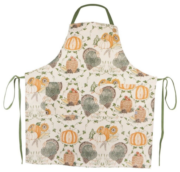 THANKSGIVING Cornucopia Spruce Apron