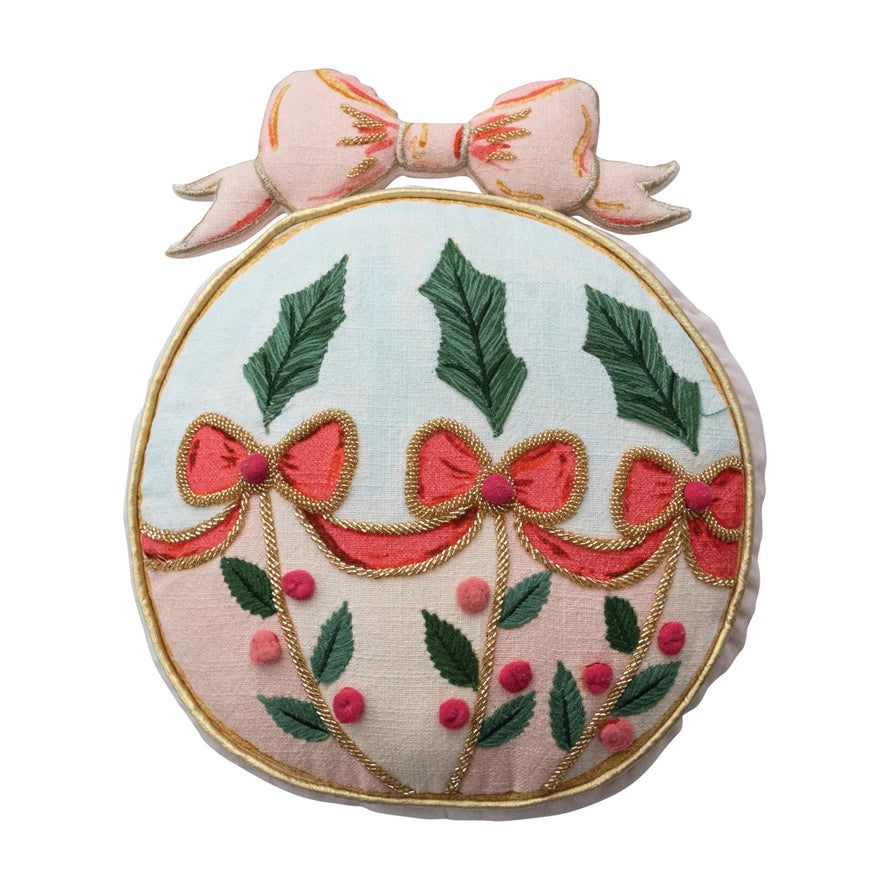 Cotton Printed Ornament Shaped Pillow