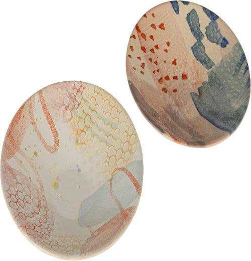 Stoneware Bowl w/ Abstract Design