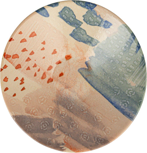 Stoneware Bowl w/ Abstract Design