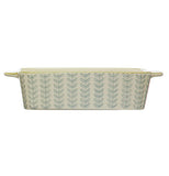 Hand-Stamped Stoneware Baker with Pattern