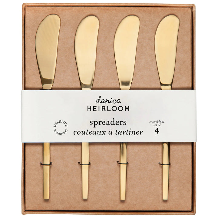 Gold Spreaders, Set of 4