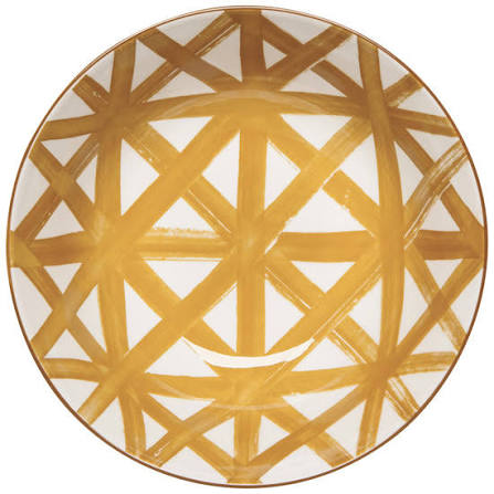 Imperial Crosshatch Bowl, Mustard Yellow 6.5"