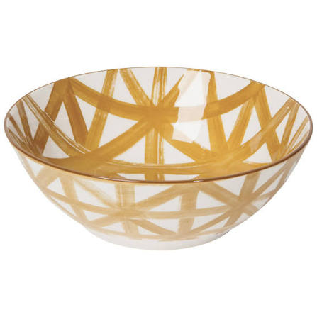 Imperial Crosshatch Bowl, Mustard Yellow 6.5"