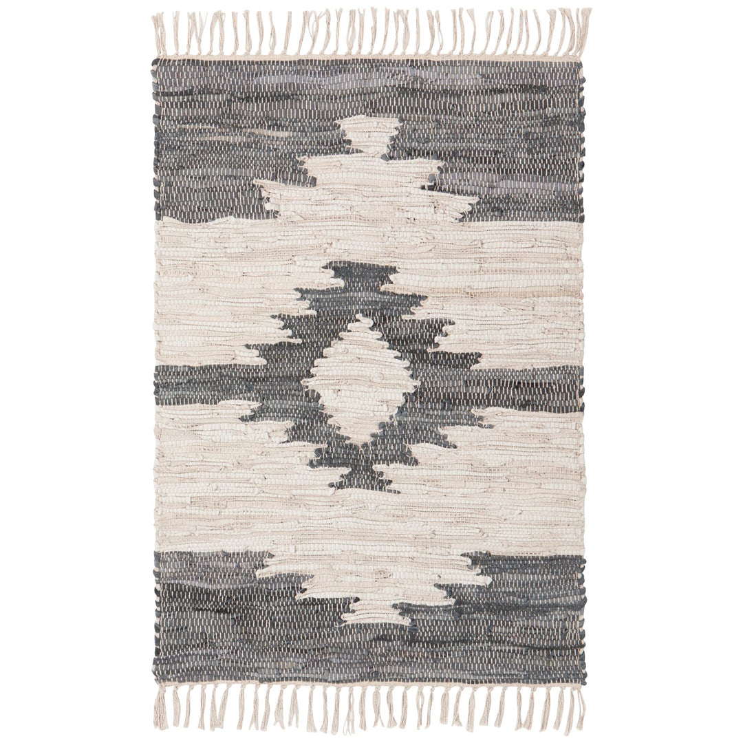 Chindi Leather Step Rug 2x3 ft