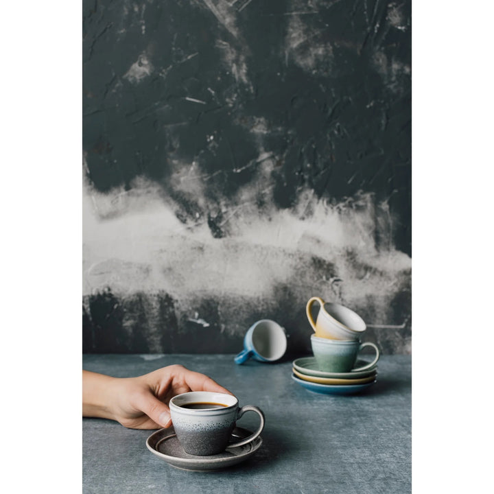 Mineral Espresso Cups and Saucers, Set of 4