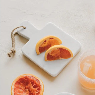 Small White Marble Snack Serving Paddle