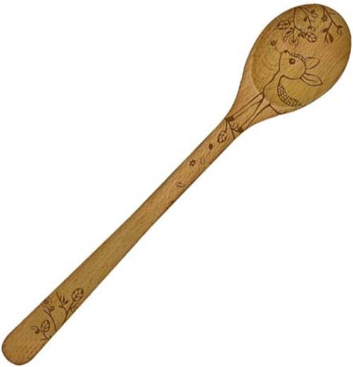 "Woodland" Solid Beechwood Sauce Spoon