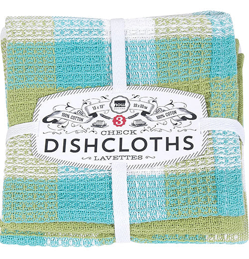 Set of 3 Check-it Dishcloths
