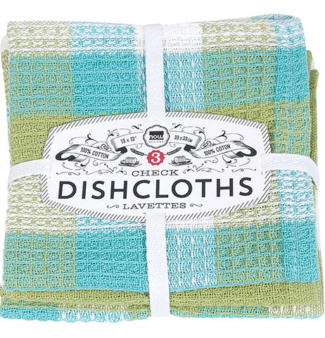 Set of 3 Check-it Dishcloths