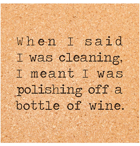 Polishing Wine Cork Coaster