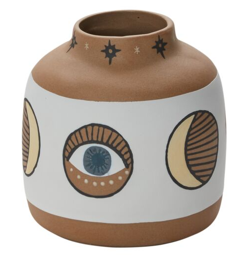 "Endora" Evil Eye Crescent Moon Vase