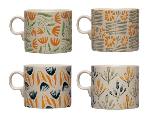 Flora Stoneware Mugs