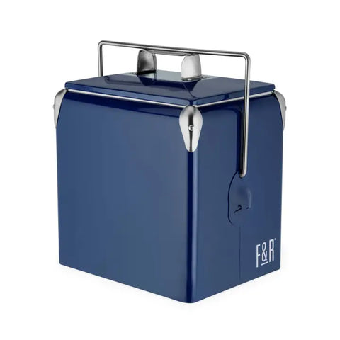 Vintage Metal Cooler Blue