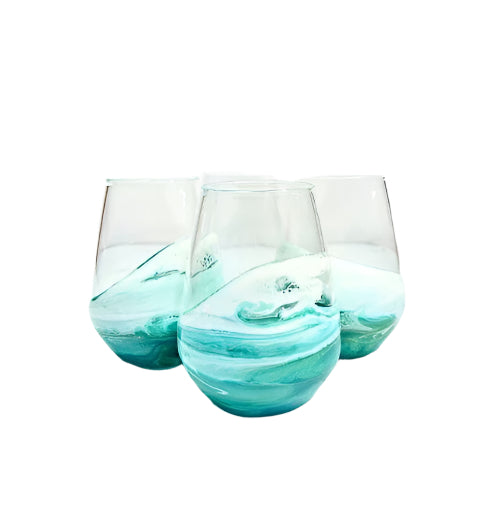 Resin Accented Wine and Entertaining Glass