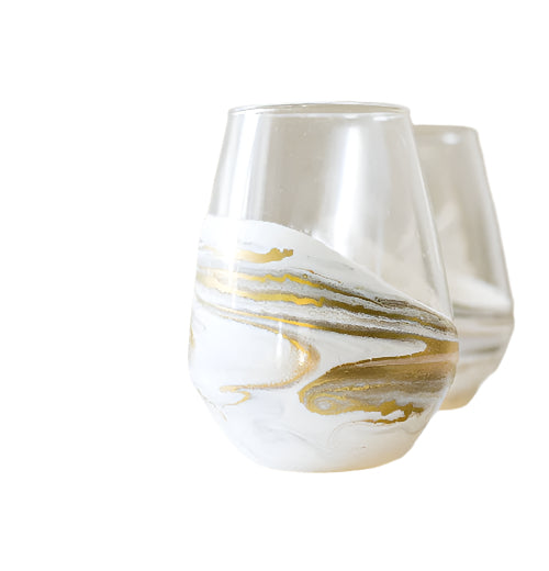 Resin Accented Wine and Entertaining Glass