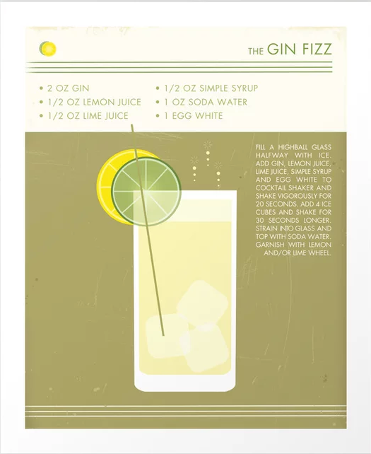 The Gin Fizz Print