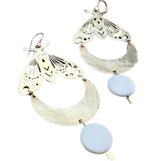 Handmade Luna Moth Earrings