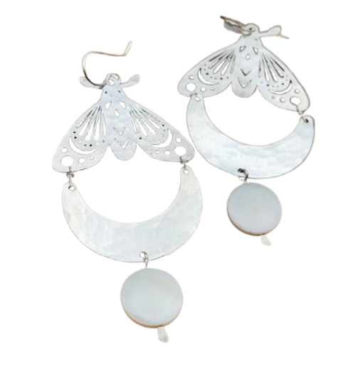 Handmade Luna Moth Earrings