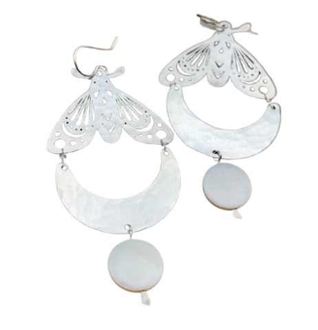 Handmade Luna Moth Earrings