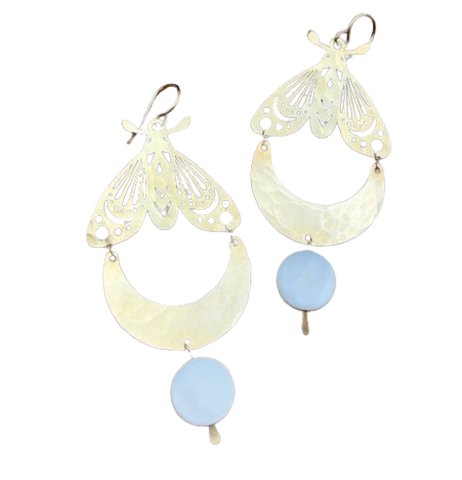 Handmade Luna Moth Earrings