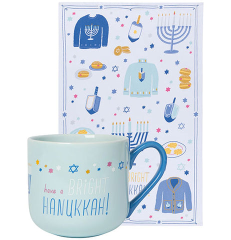 Hanukkah Mug and Dishtowel