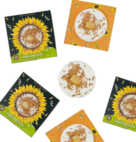 Sunflower Power Honey Bath Bomb with Amber